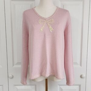 ♡ Vintage Sparkly Bow Sweater ♡